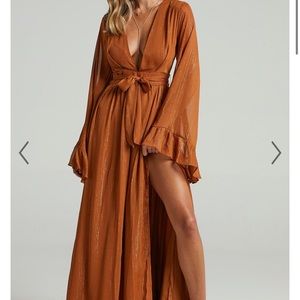 COPY - Dangerous Woman Maxi Dress in Rust